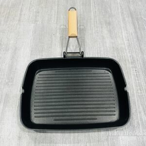 Ikea Grill Non-Stick Frying Pan 10x14" w/Foldable Handle Grilla Griddle